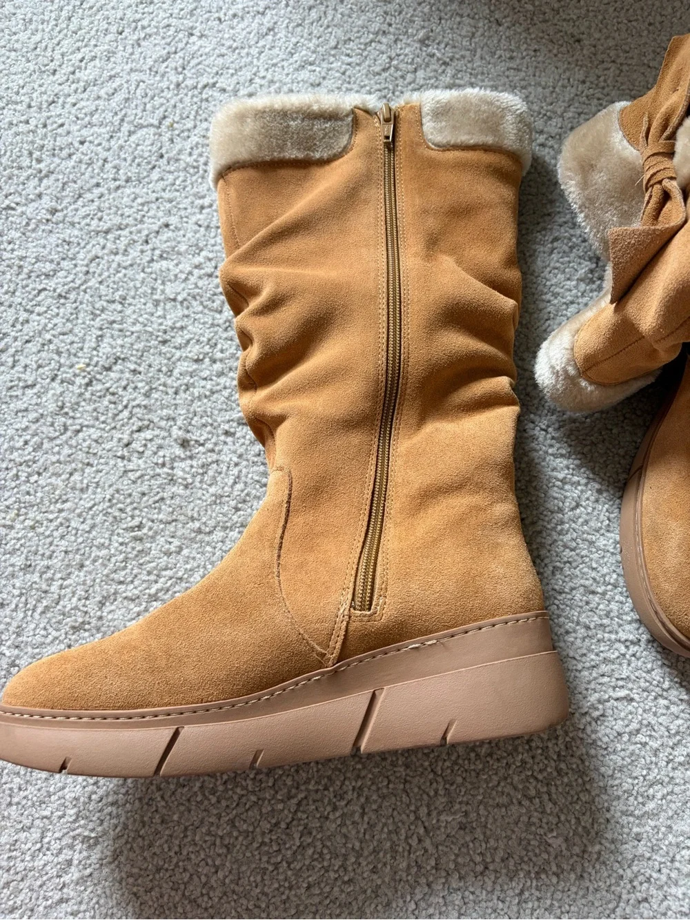BareTraps tan suede
